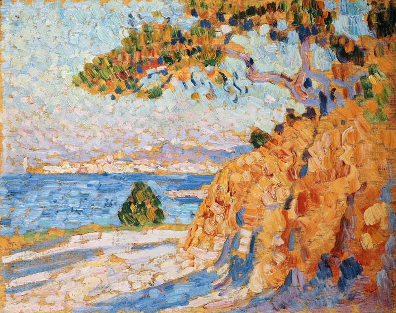 Landschaft in der Mittagssonne von Theo van Rysselberghe