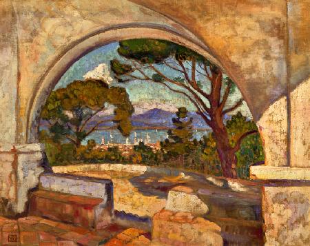 Blick von der Kapelle Saint-Anne auf Saint-Tropez.