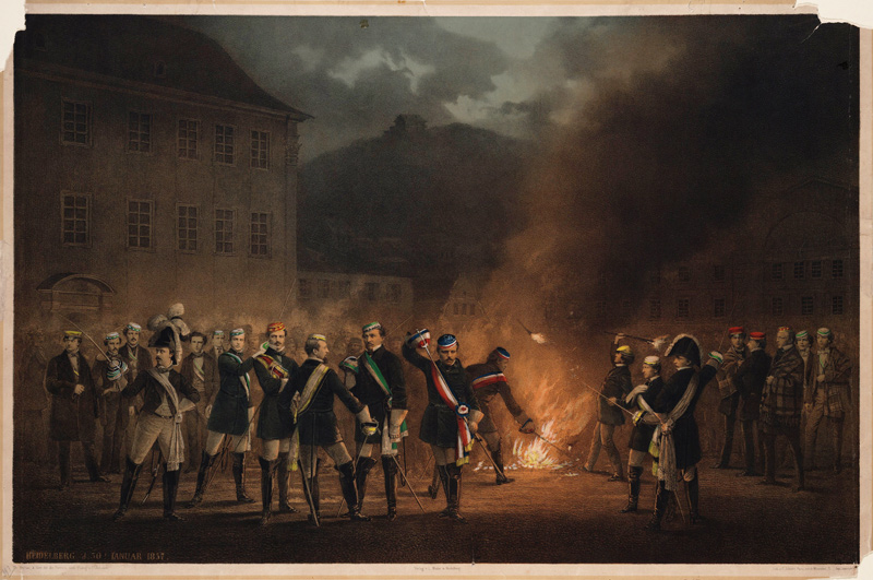 Fackelzug des Heidelberger Senioren-Convents am 30. Januar 1857 von Theodor Verhas