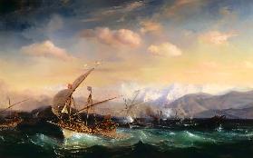 Andrea Doria zerstreut die spanische Flotte vor der Mündung des Var 1524