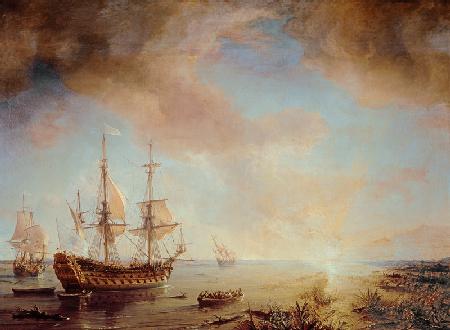 Expedition of Robert Cavelier de La Salle (1643-87) in Louisiana in 1684