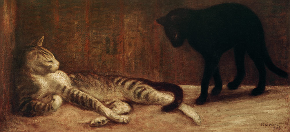 Chat et Chatte von Théophile-Alexandre Steinlen