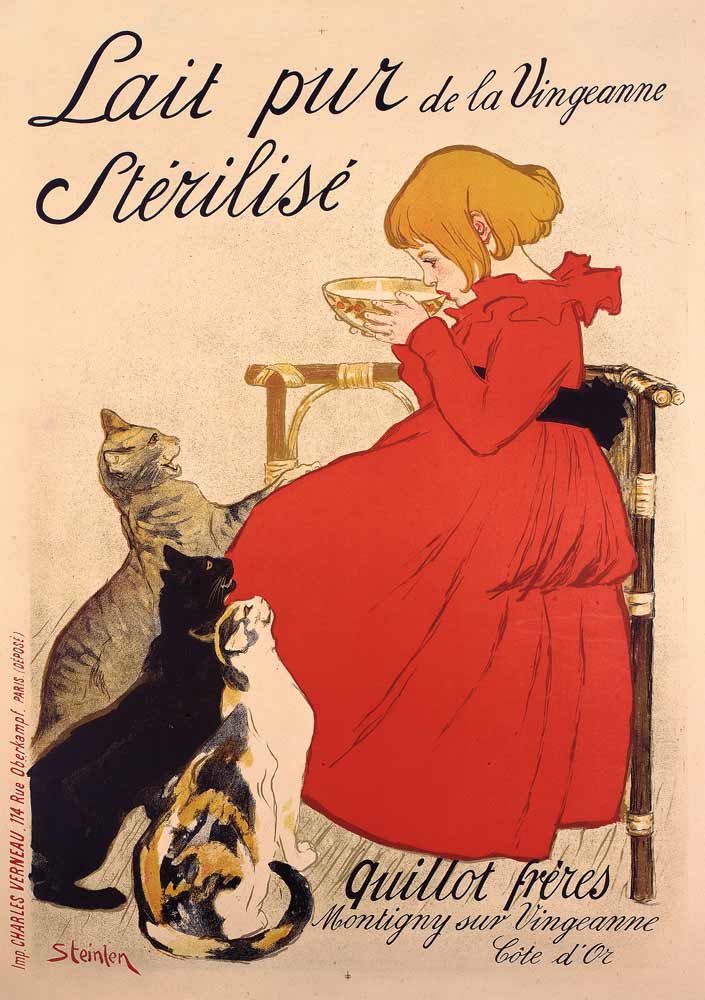 Werbeplakat für sterilisierte Milch von Théophile-Alexandre Steinlen