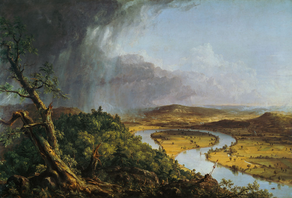 Der Ochsenbogen des Connecticut River bei Northampton von Thomas Cole