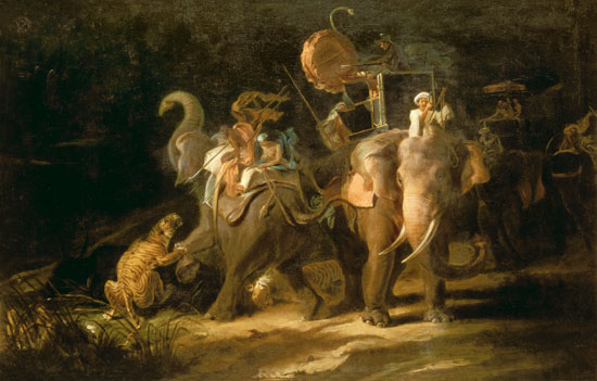 Tiger hunting in the East Indies von Thomas Daniell