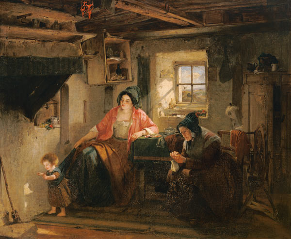 The Ray of Sunlight von Thomas Faed