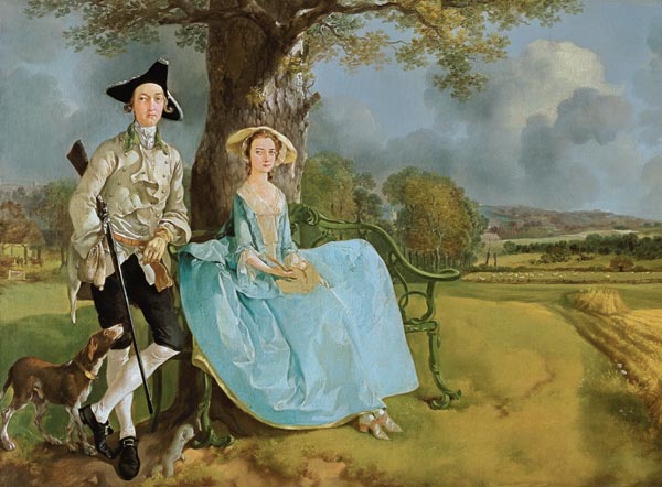 Mr and Mrs Andrews Detail von Thomas Gainsborough