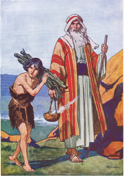 Abraham and Isaac, illustration from Pictures That Teach The Crown Series , 1920 von Thomas Heath Robinson