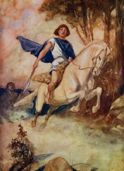 Alexander the Great hunting on horseback