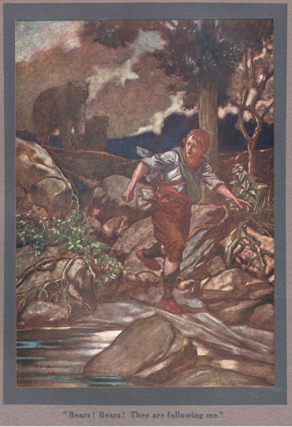 Bears! Bears! They are following me von Thomas Heath Robinson