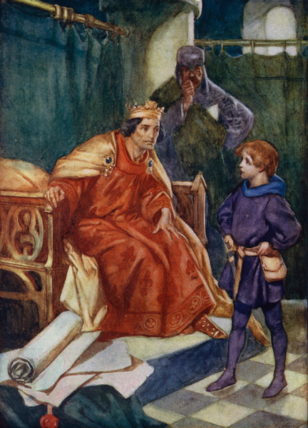 The young Arthur I, Duke of Brittany, and King Philip II of France von Thomas Heath Robinson