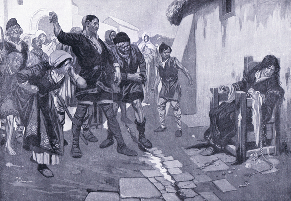 The cucking stool in Norman times , 1920s von Thomas Heath Robinson