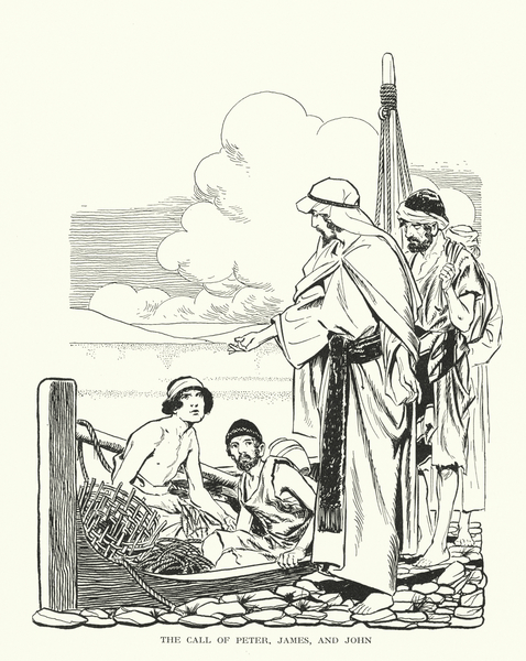 The call of Peter, James, and John von Thomas Heath Robinson