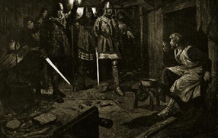 The capture of Sir William Wallace, 1305, illustration from Hutchinsons Story of the British Nation,