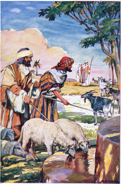 The sheep and the goats, illustration from Pictures That Teach The Crown Series , 1920 von Thomas Heath Robinson