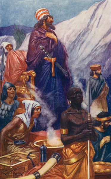 He sprang up from his throne with a cry of grief and rage von Thomas Heath Robinson