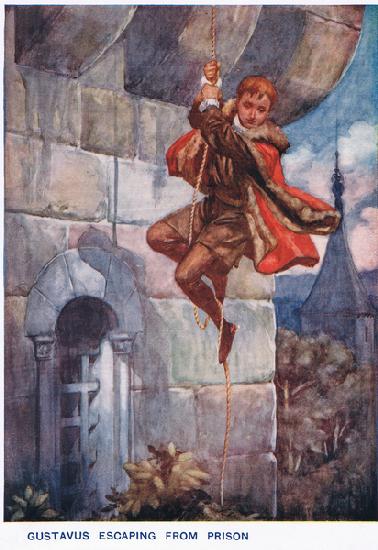 Gustavus escaping from prison