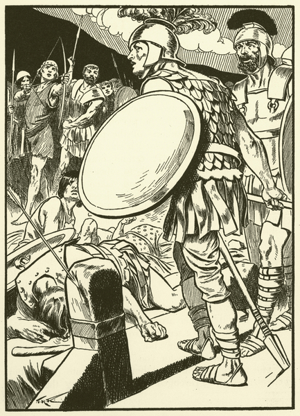 Horatius at the Bridge von Thomas Heath Robinson