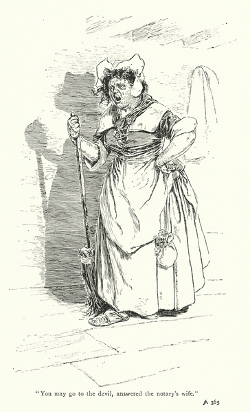 Illustration for A Sentimental Journey by Laurence Sterne von Thomas Heath Robinson