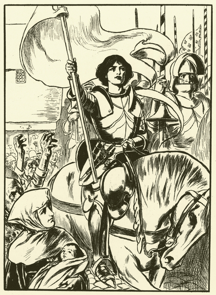 Joan at the Head of the Army von Thomas Heath Robinson