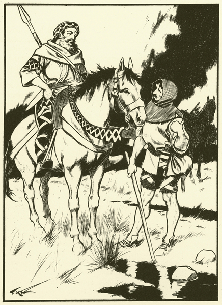 Charlemagne and the Charcoal Burner von Thomas Heath Robinson