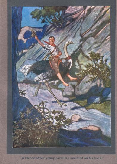 With one of our young cavaliers mounted on his back