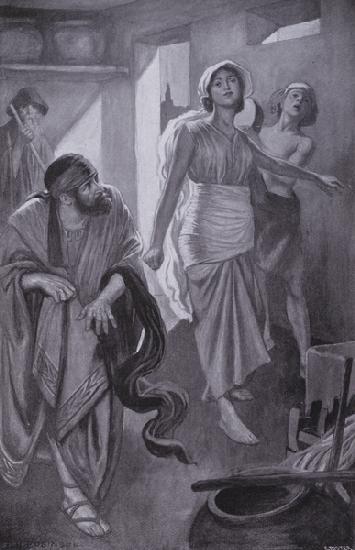 Perseus caught up the stone hand-mill