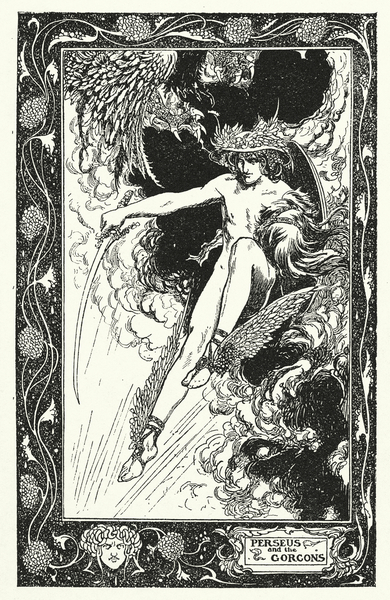 Perseus and Gorgons von Thomas Heath Robinson