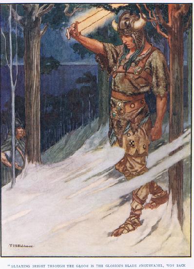 Gleaming white through the gloom