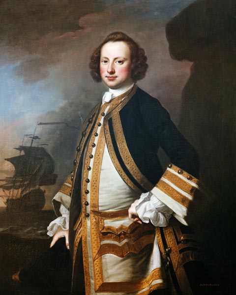 Sir George Pocock (1706-92) 1760 (oil on canvas) von Thomas Hudson