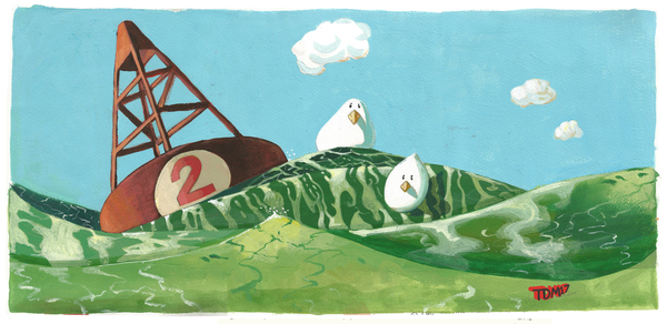 Birds Buoy Swell von Thomas MacGregor