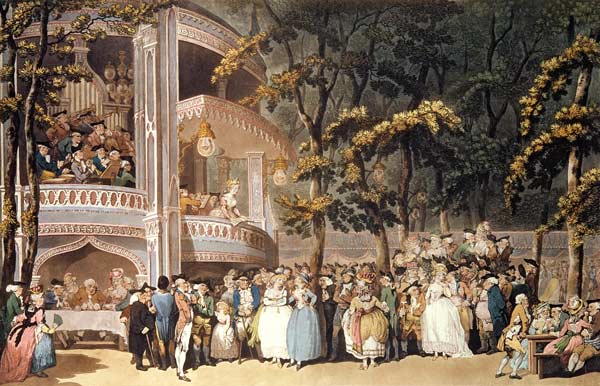 Vauxhall Gardens from Ackermann's 'Microcosm of London' von Thomas Rowlandson