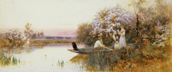 Picking Blossoms. 1895 von Thomas James Lloyd