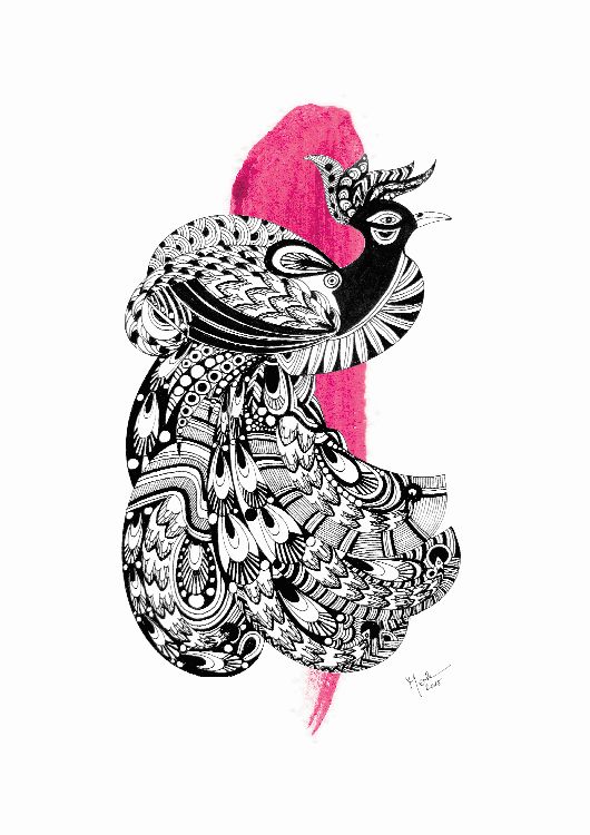 Bird of Paradise hotpink von Brigitte Thonhauser-Merk