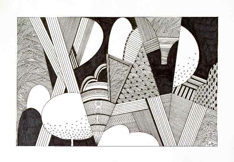 Cubist Landscape von Brigitte Thonhauser-Merk