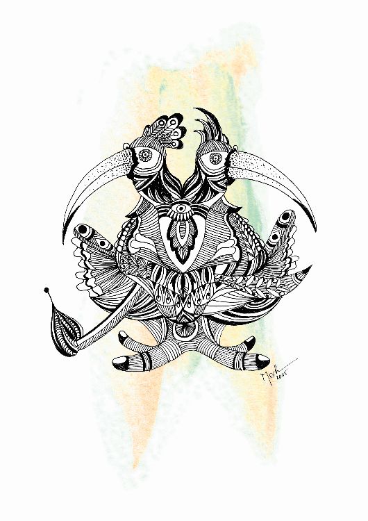 Double Head Peach von Brigitte Thonhauser-Merk