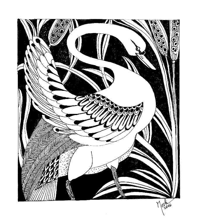 White Swan  von Brigitte Thonhauser-Merk