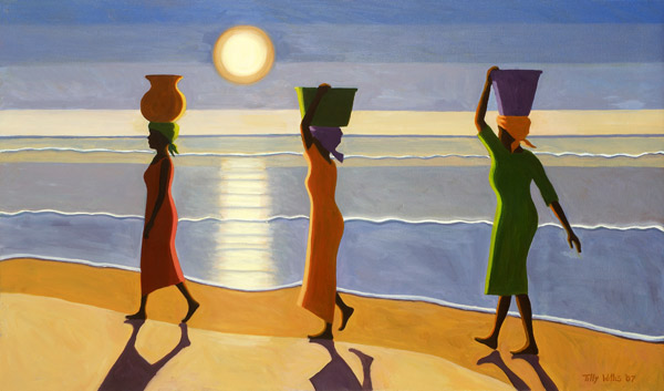 By the Beach, 2007 (oil on canvas)  von Tilly  Willis