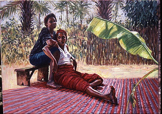 Girls Together, 2002 (oil on canvas)  von Tilly  Willis