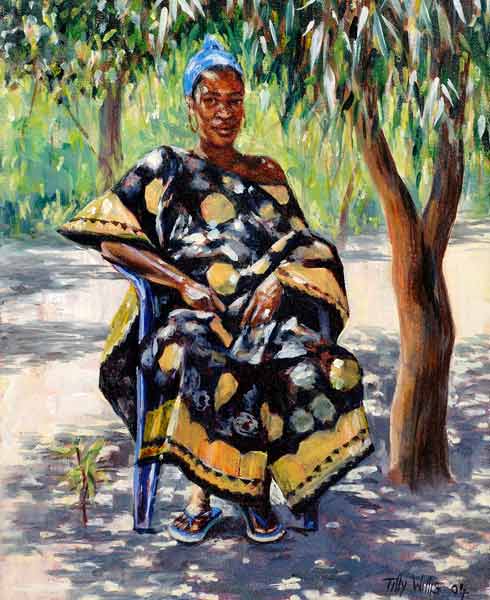 Woman Sitting, 2004 (oil on canvas)  von Tilly  Willis