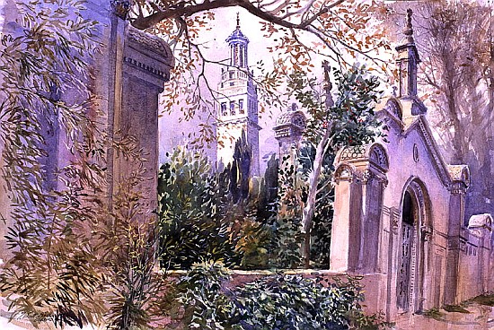 Beckford Tower, Bath, 1998 (w/c on paper)  von Tim  Scott Bolton