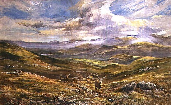 Cairngorms from Kinrara, 1988 (w/c)  von Tim  Scott Bolton