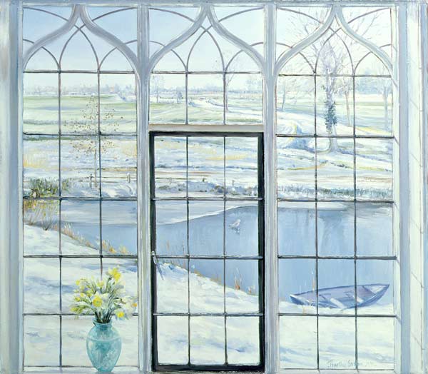 Winter Triptych, 1990 (oil on canvas)  von Timothy  Easton