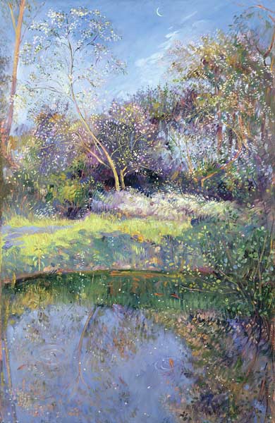 Apple Tree and Crescent Moon  von Timothy  Easton