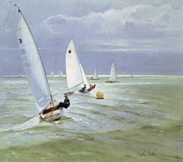 Around the Buoy (oil on canvas)  von Timothy  Easton