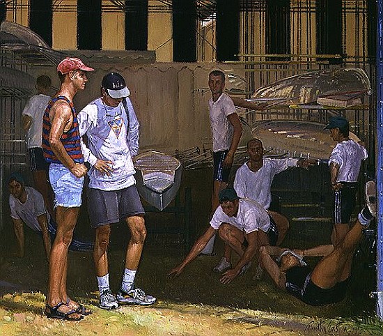 Easing Down, Henley, 1993  von Timothy  Easton