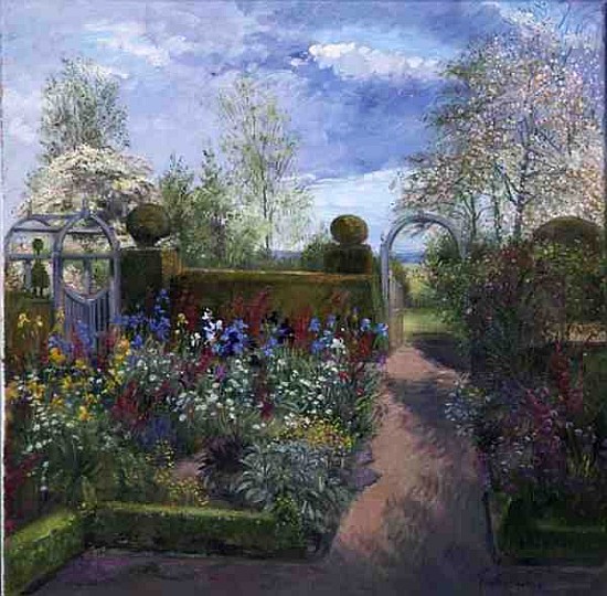 Enclosed Irises (oil on canvas)  von Timothy  Easton