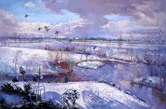 Flight Down, 1993 (oil on canvas)  von Timothy  Easton