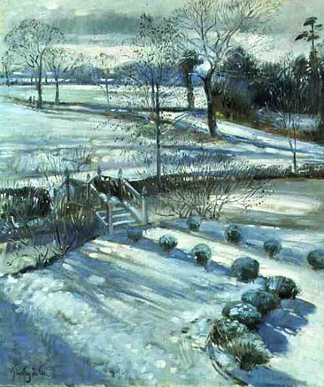 Lavender and the Chinese Bridge (oil on canvas)  von Timothy  Easton