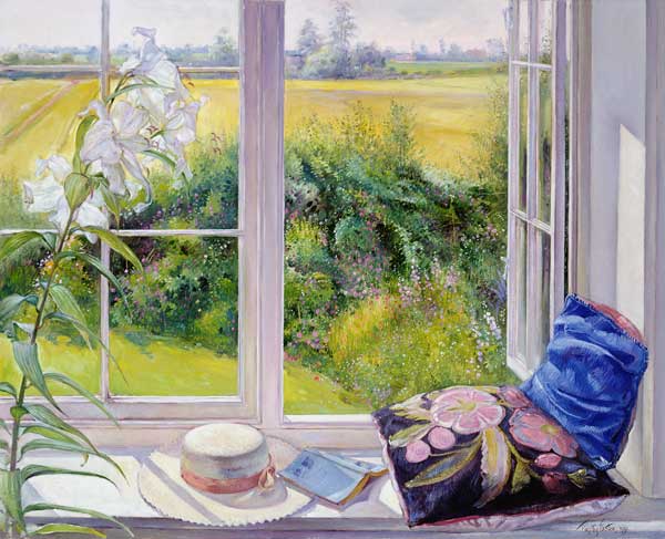 Window Seat and Lily, 1991  von Timothy  Easton